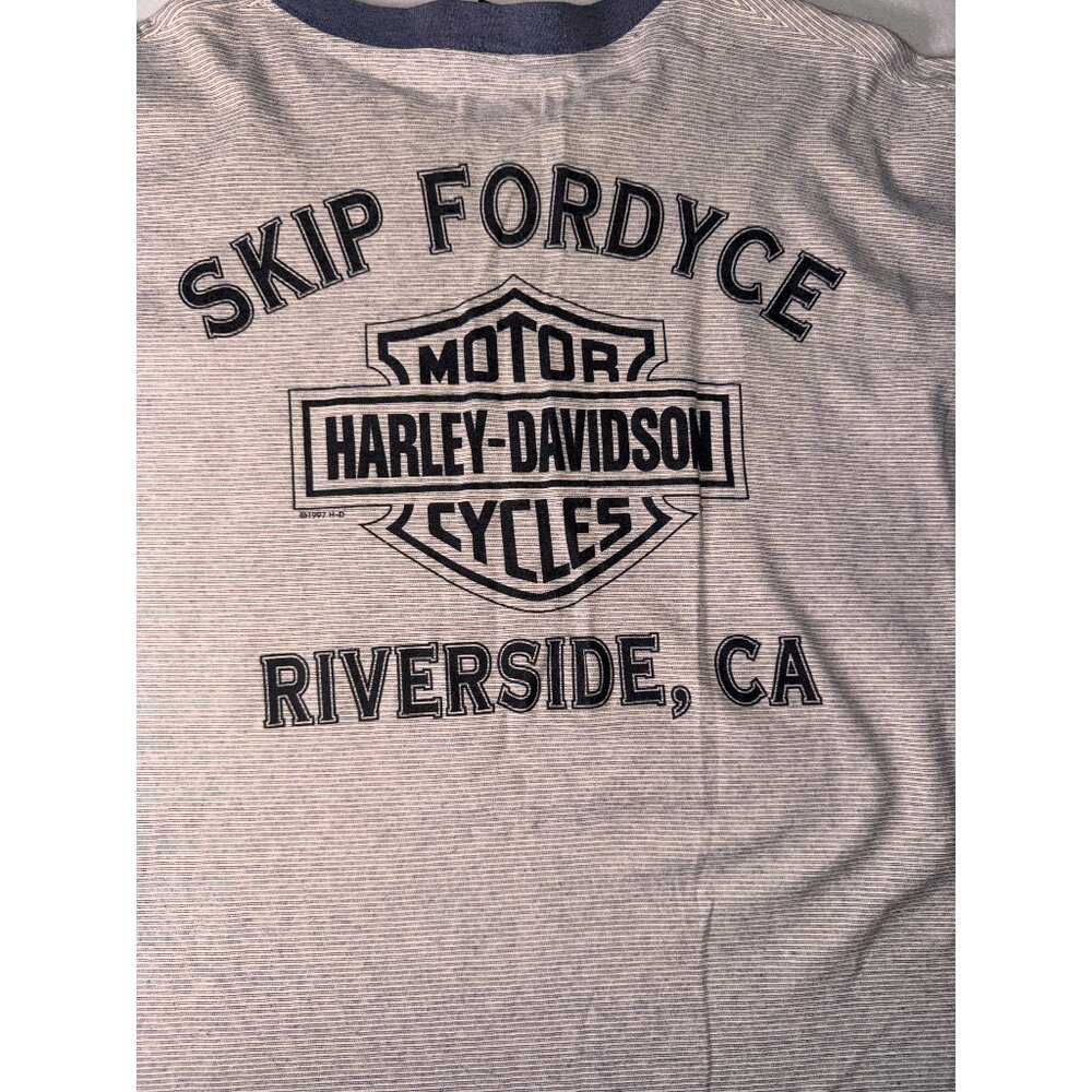 distressed Harley-Davidson Made With Pride & Steel Graphic T-Shirt XL Gray 1997